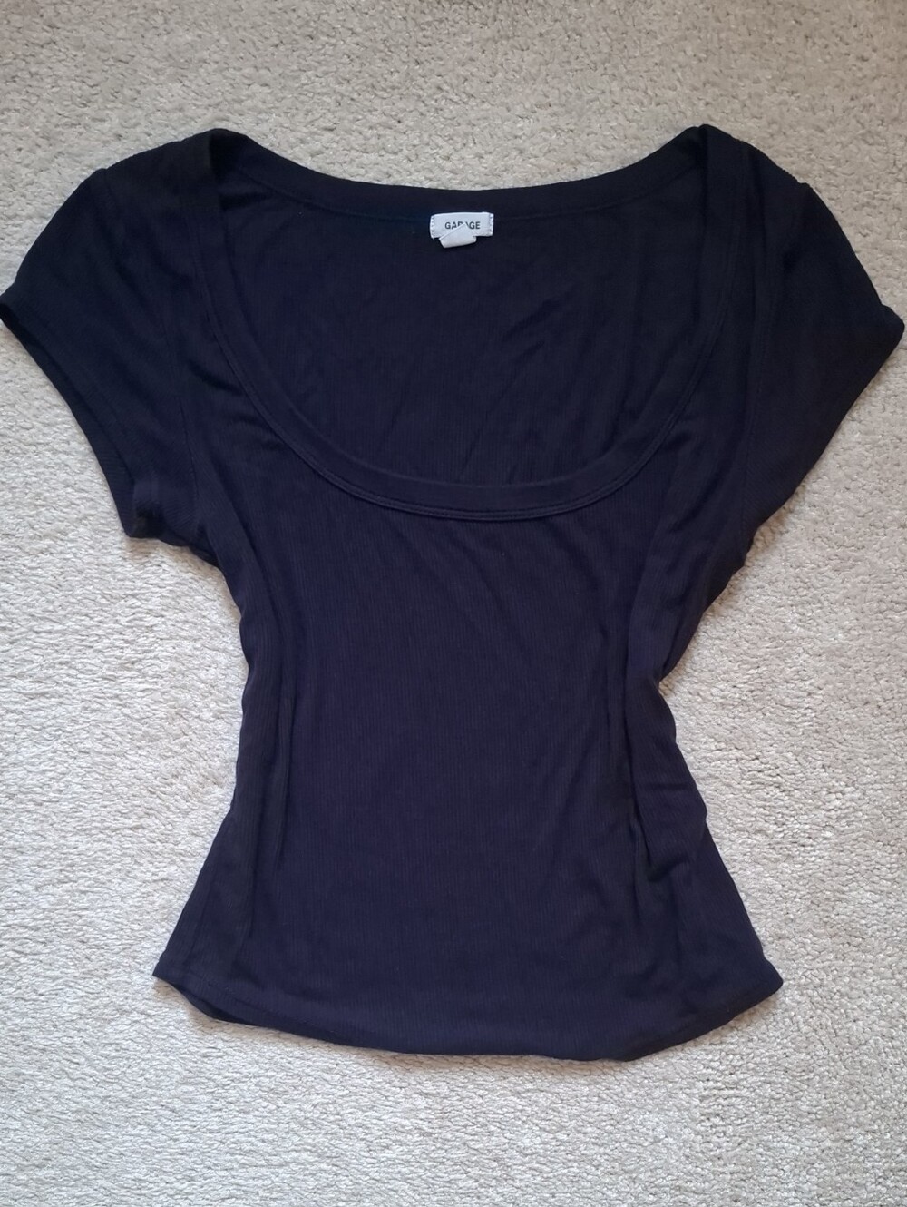 Garage Scoop Neck Cap Sleeve T-Shirt